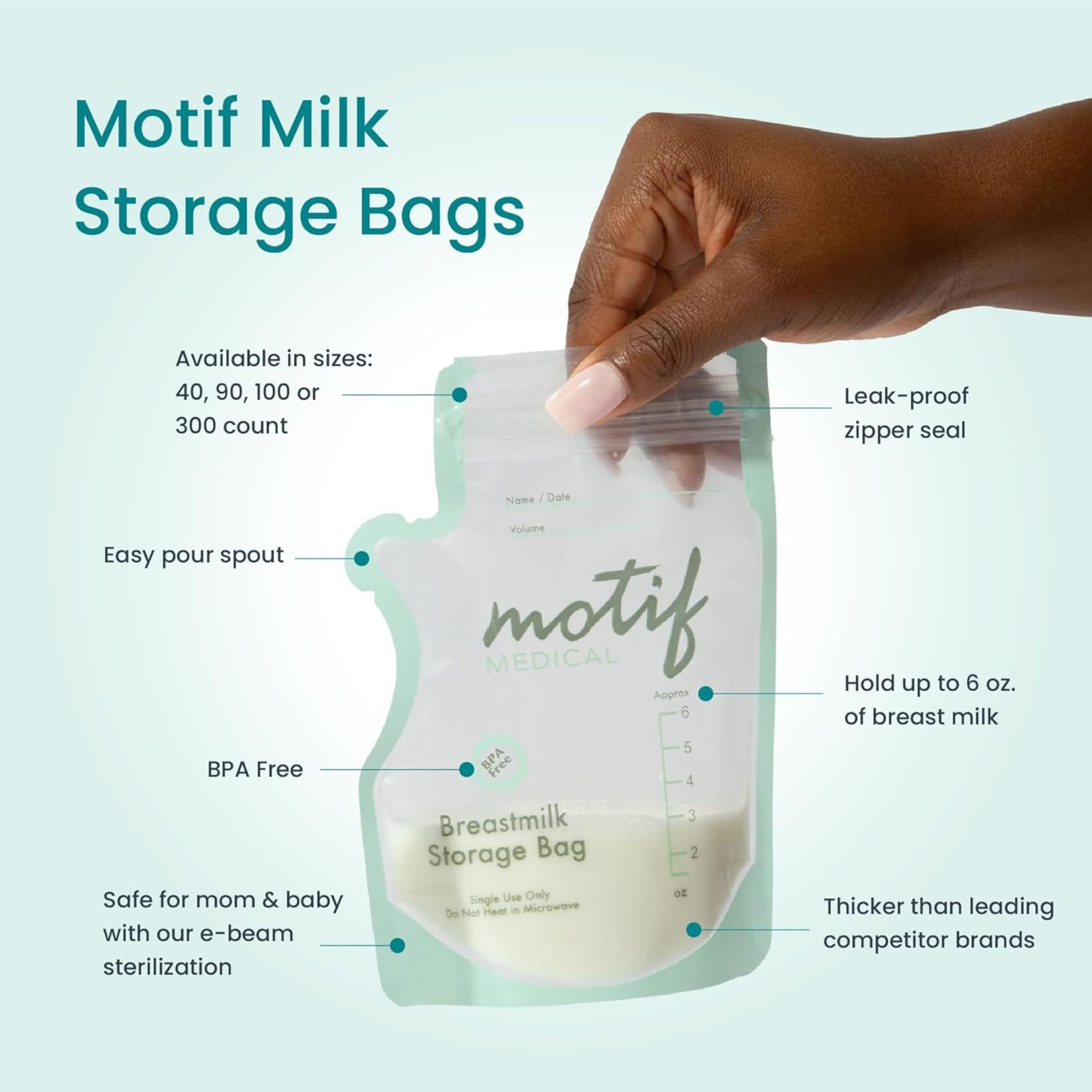 Motif Medical Breast Milk Storage Bags