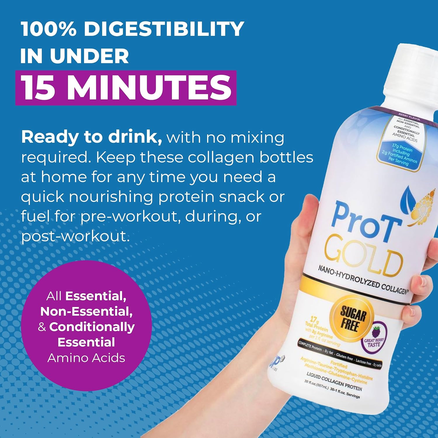 ProT Gold Liquid Collagen Protein, 30 oz. Bottle