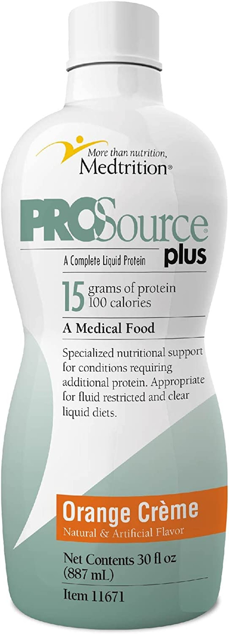 ProSource Plus Collagen & Whey Protein Formula, 30 oz. , 11671, Orange Creme - 1 Each