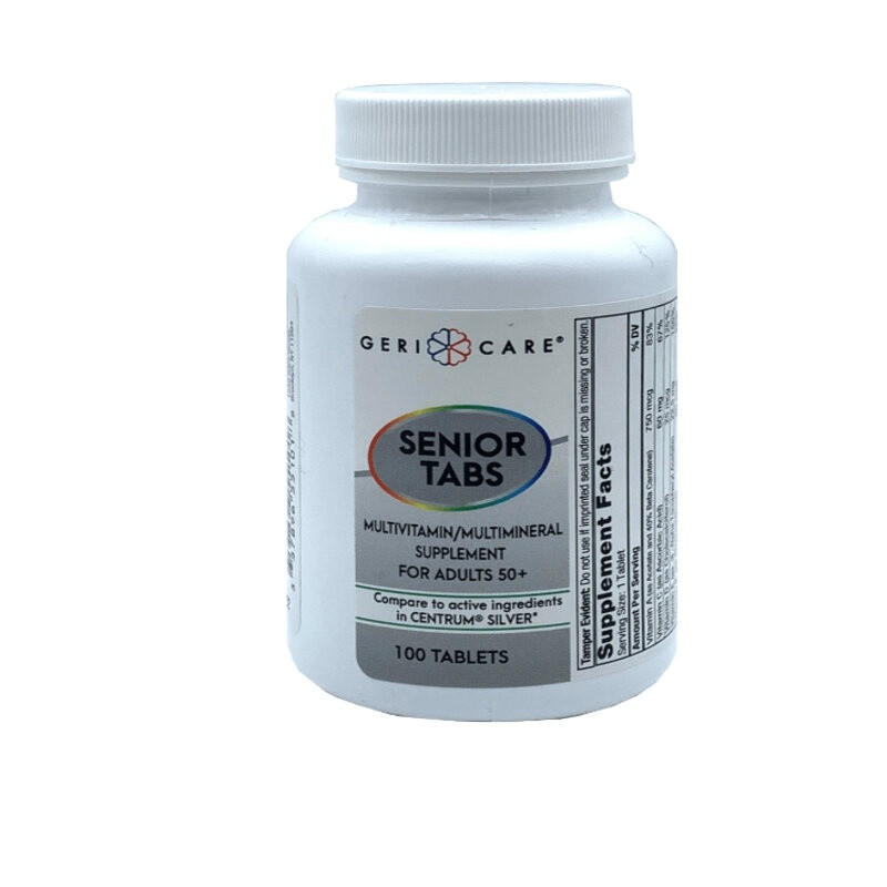 Geri-Care Senior Tabs Multivitamin Supplement with Minerals, 100 Tablets