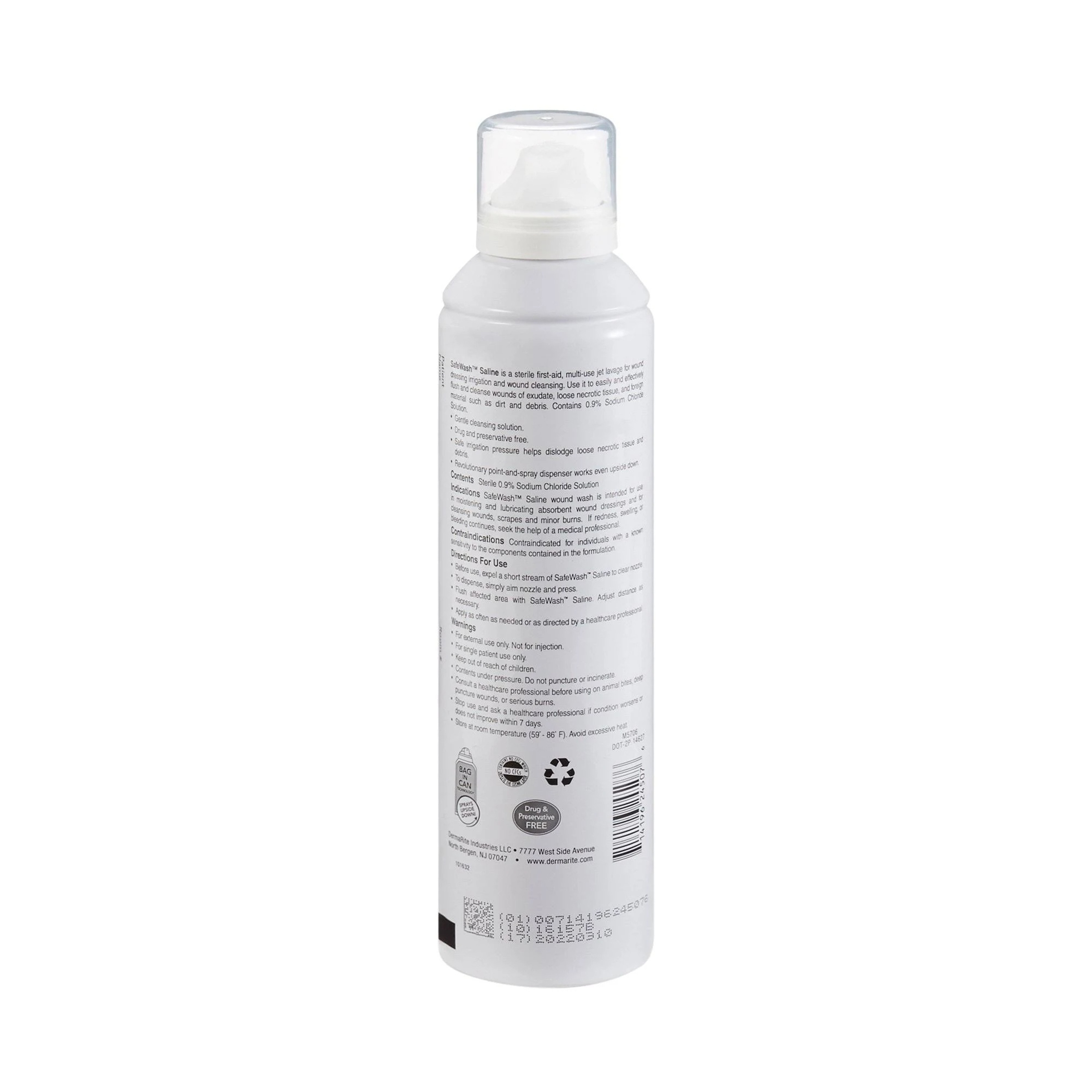 SafeWash Sterile Saline Wound Wash, 7.1 oz. Spray Can , 00245, Case of 12
