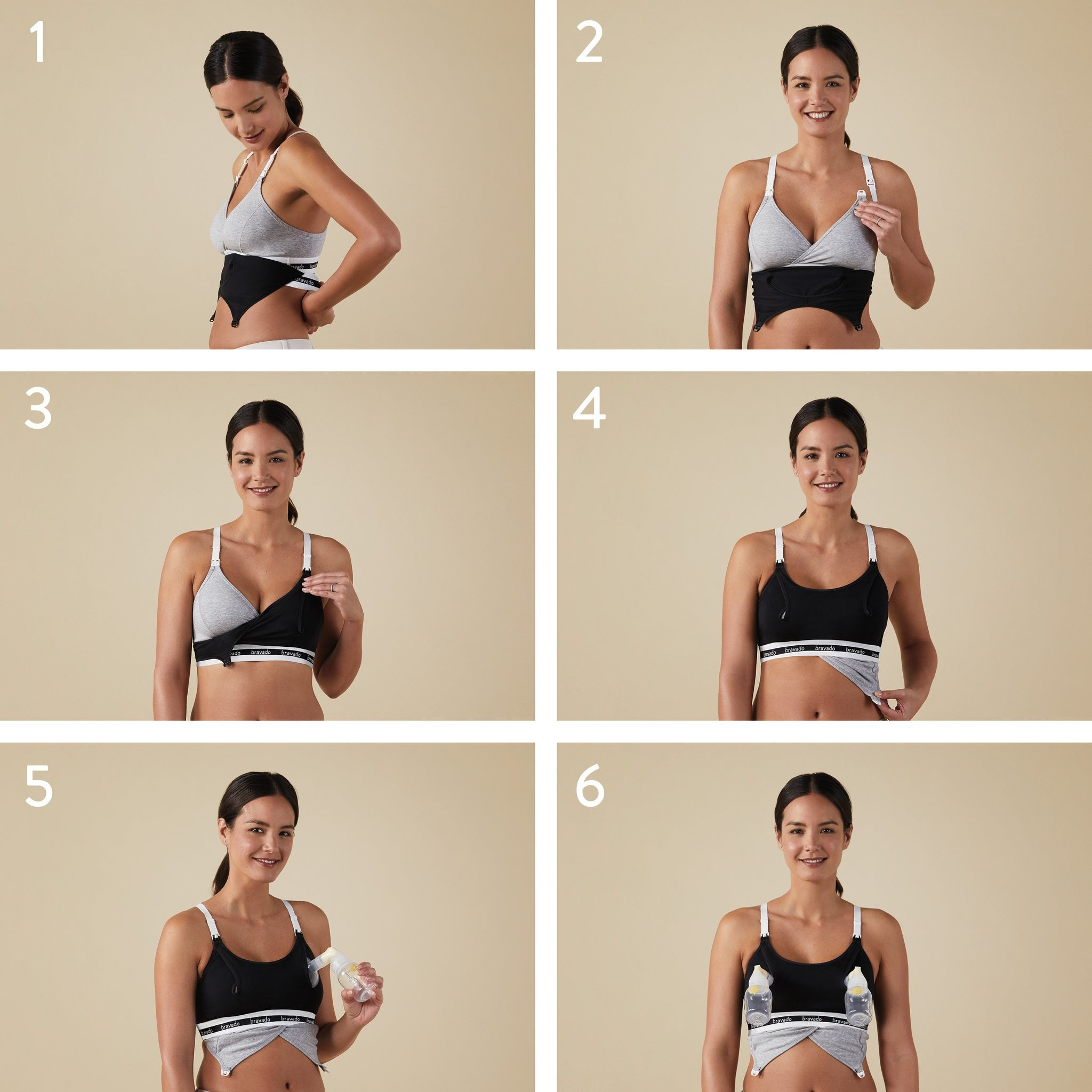 Clip and Pump Hands-Free Nursing Bra Accessory