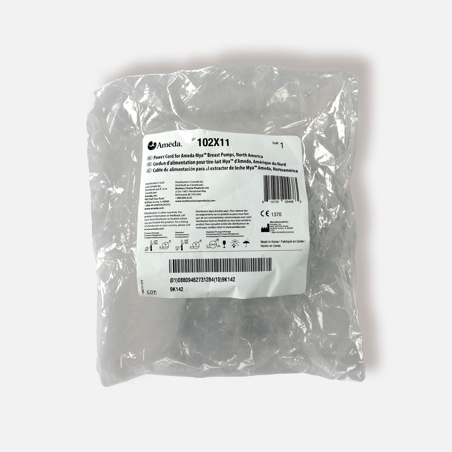 Ameda Mya Breast Pump Power Adapter