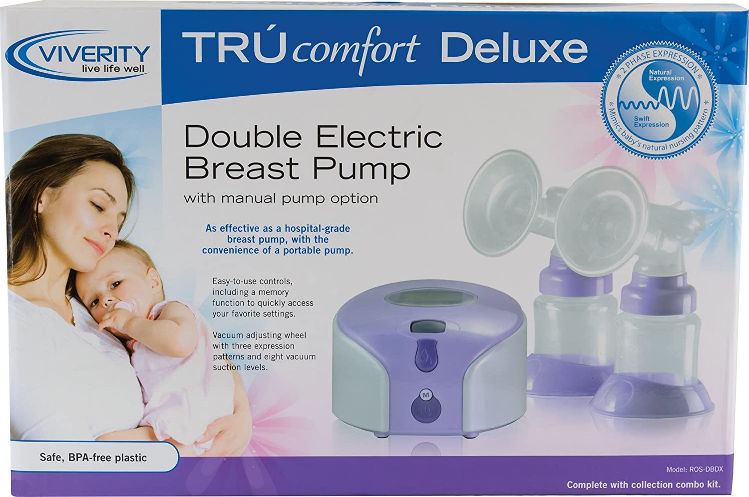 Roscoe Medical Viverity TruComfort Deluxe Double Electric Breast Pump