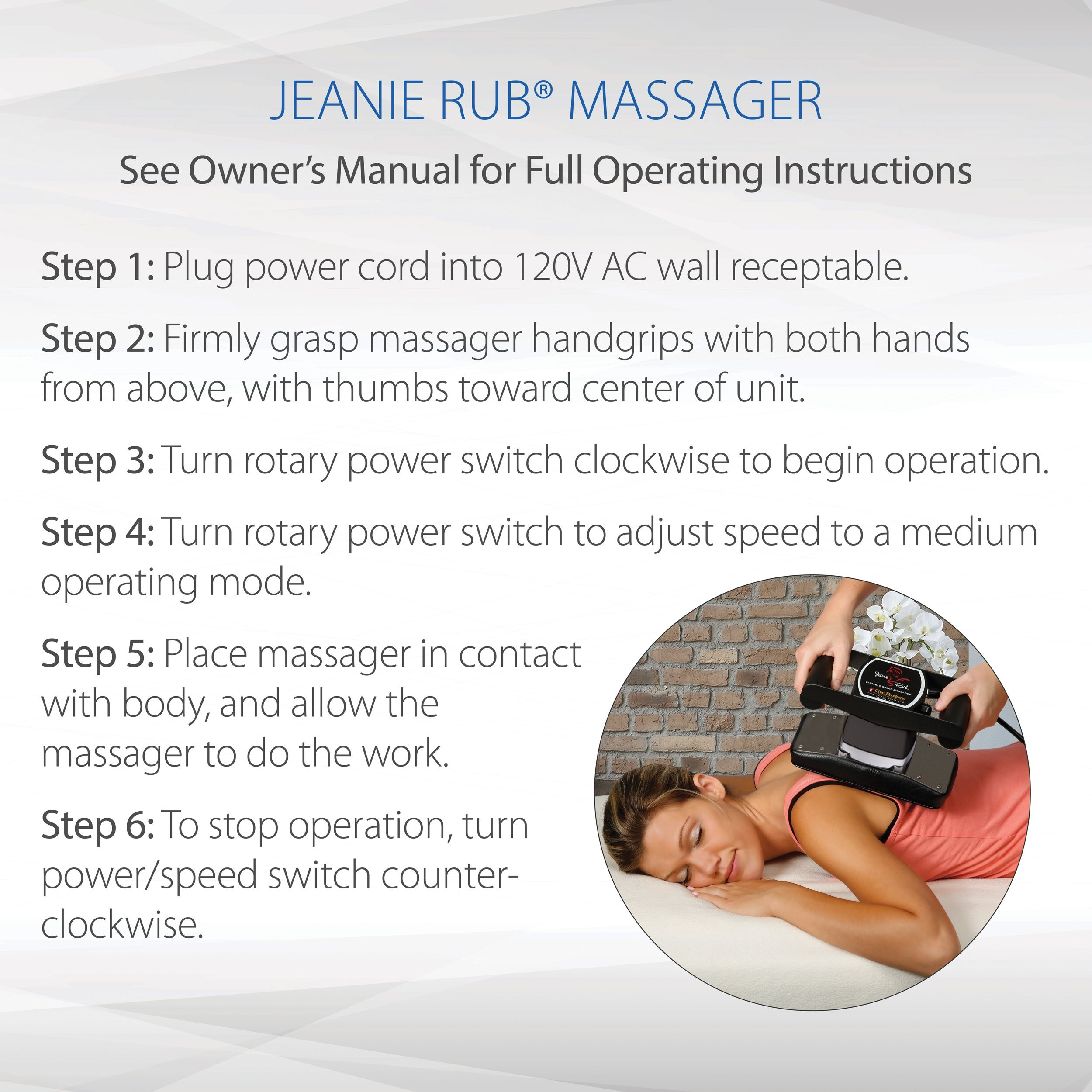Core Products Jeanie Rub Variable Speed Massager