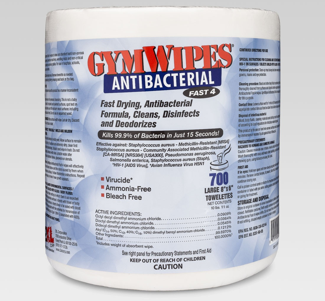 2XL GymWipes Antibacterial Fast 4 Refill