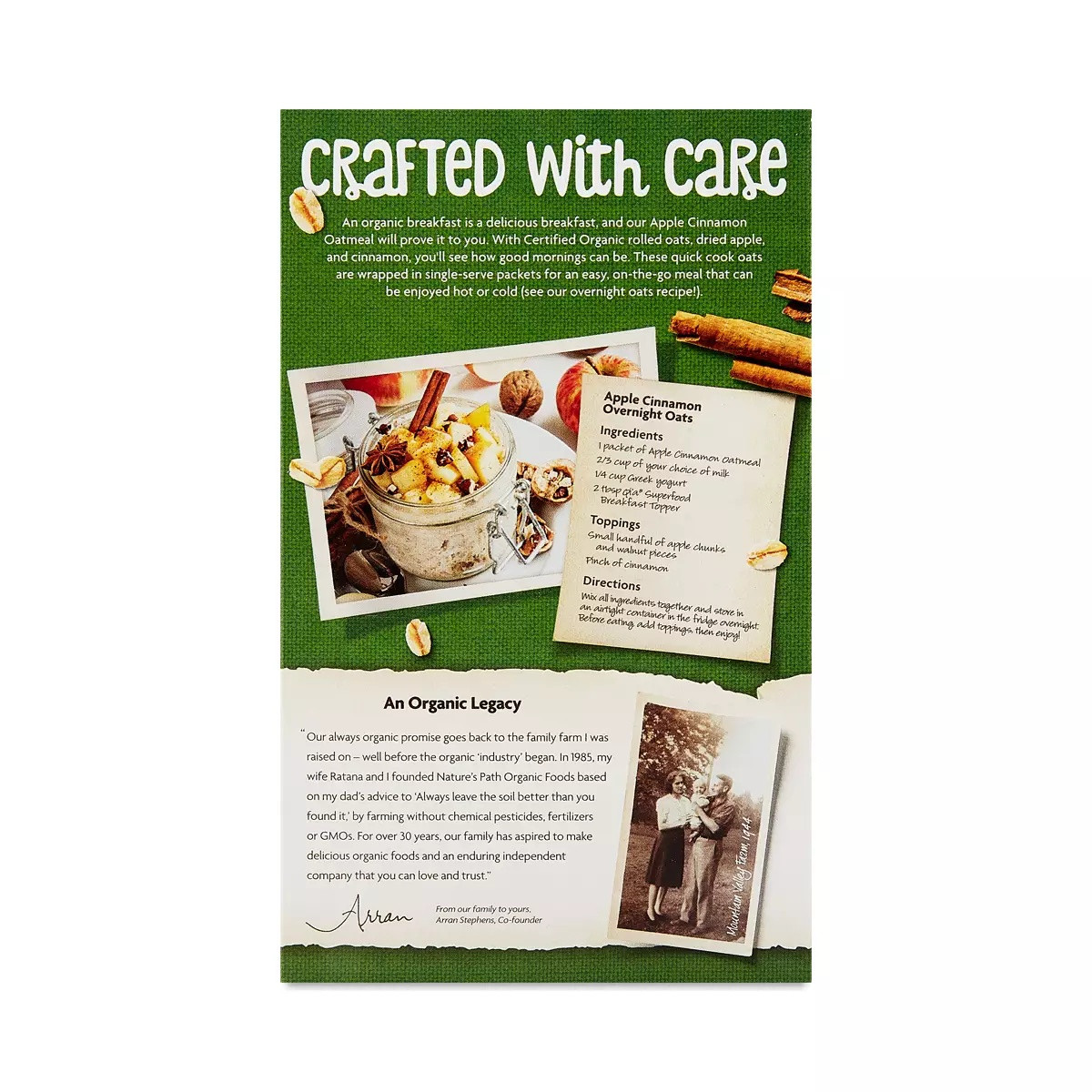 Nature's Path Apple Cinnamon Oatmeal