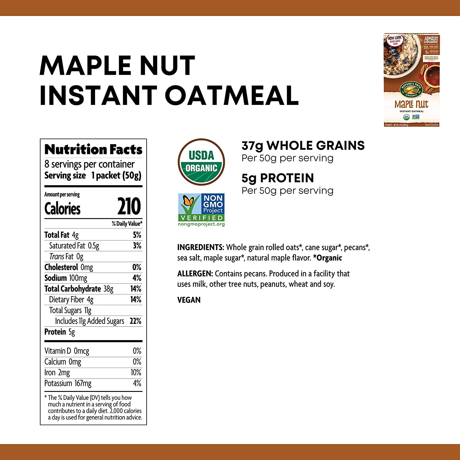 Nature's Path Maple Nut Oatmeal
