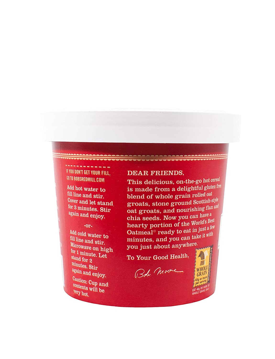 Bob's Red Mill Apple Cinnamon Oatmeal Cup