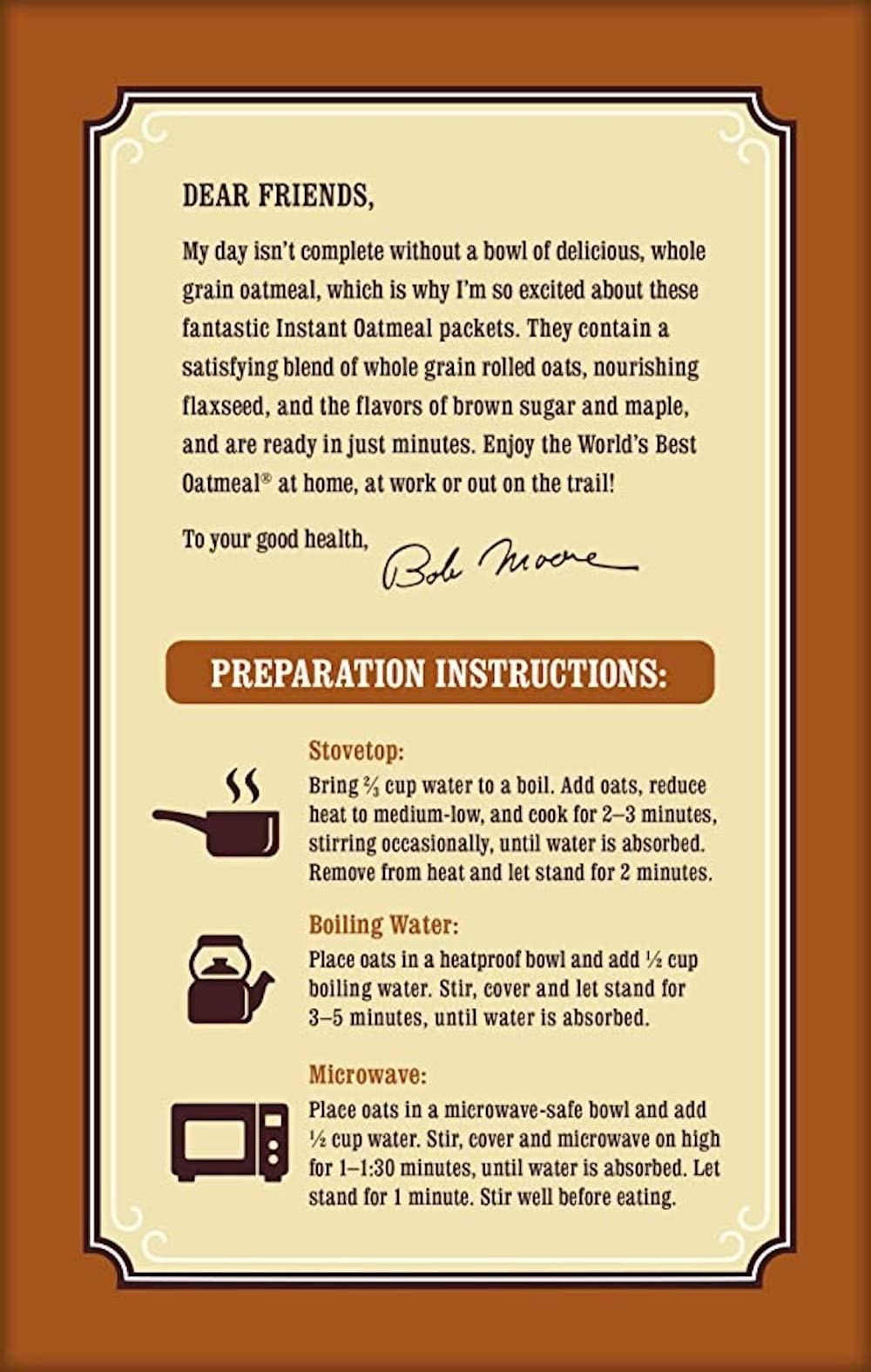 Bob's Red Mill Brown Sugar Maple Oatmeal