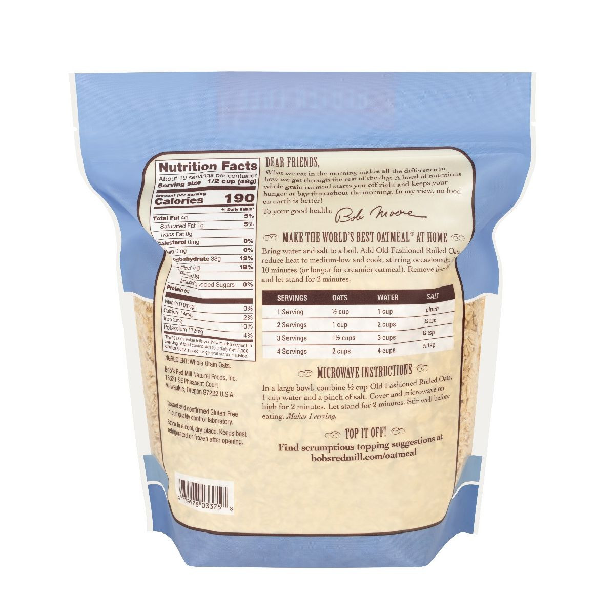 Bob's Red Mill Old Fashioned Rolled Oats