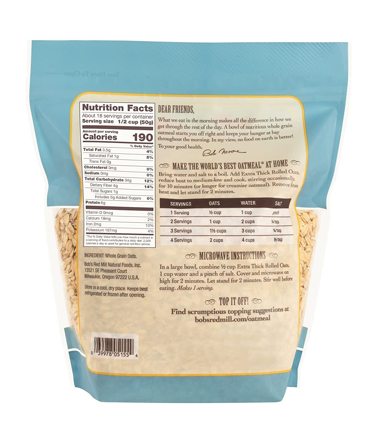 Bob's Red Mill Extra Thick Rolled Oats