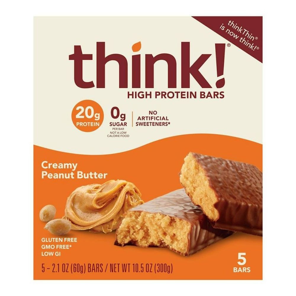 think! High Protein Creamy Peanut Butter Bars