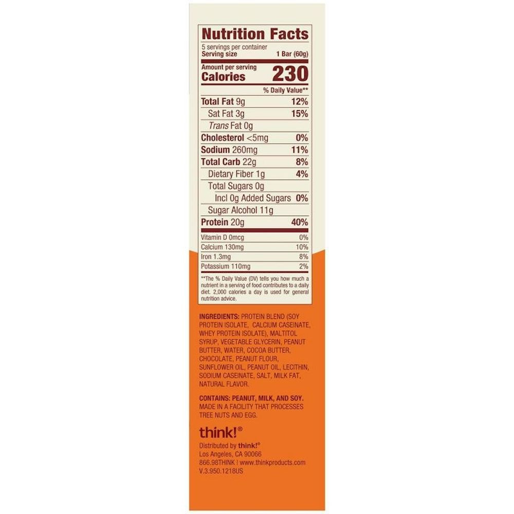 think! High Protein Creamy Peanut Butter Bars
