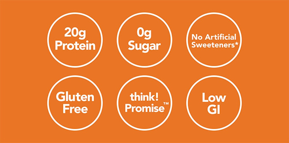 think! High Protein Creamy Peanut Butter Bars