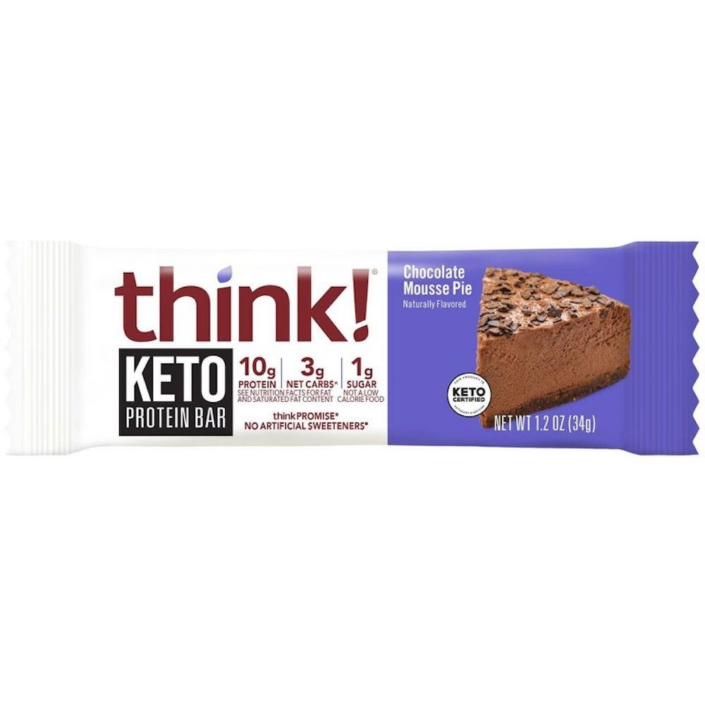 think! Keto Chocolate Mousse Pie Protein Bars