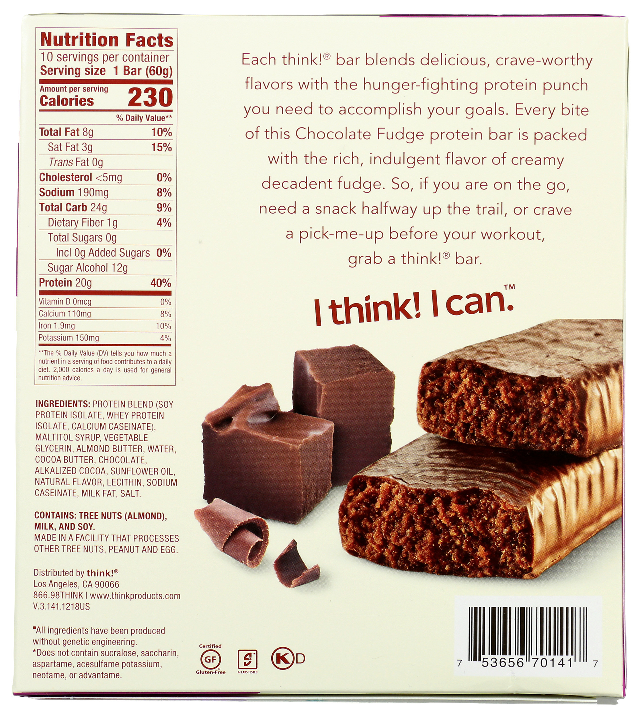 think! High Protein Chocolate Fudge Bars