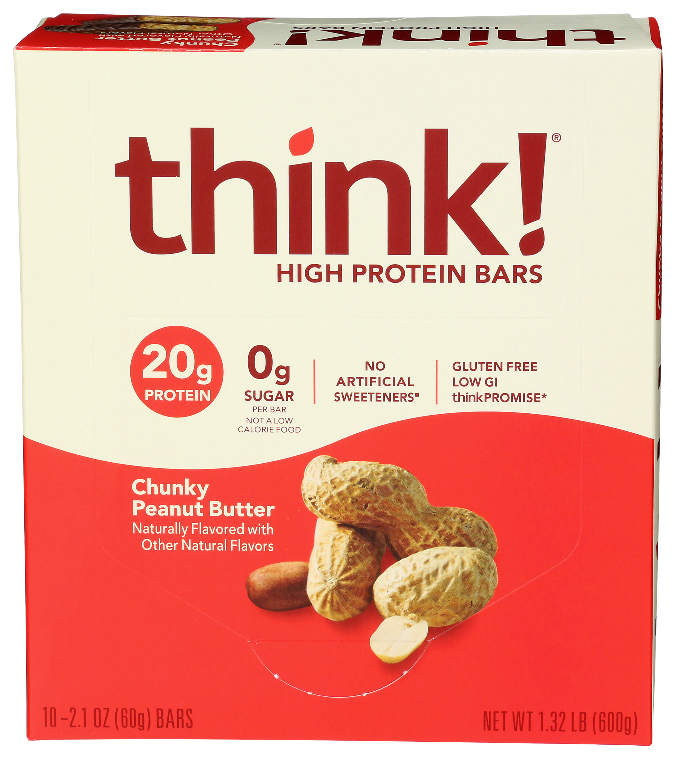 think! High Protein Chunky Peanut Butter Bars