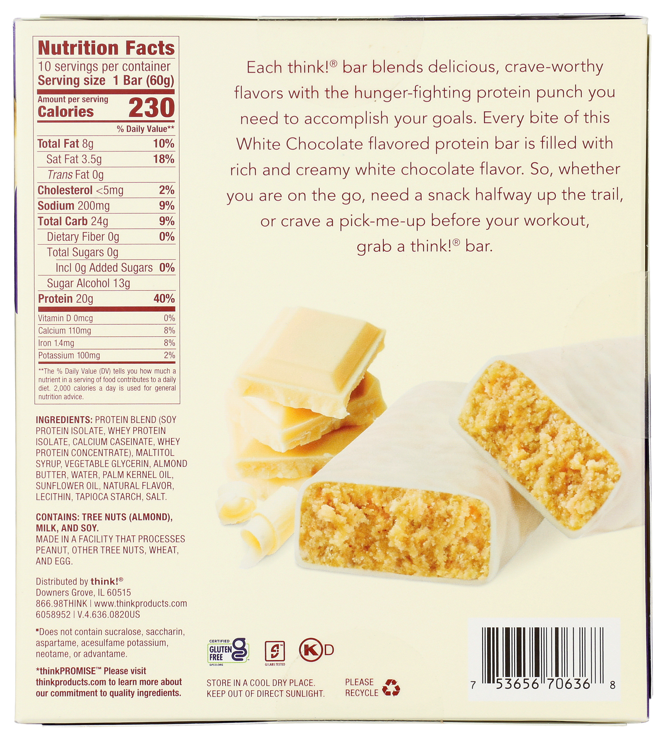 think! High Protein White Chocolate Bars