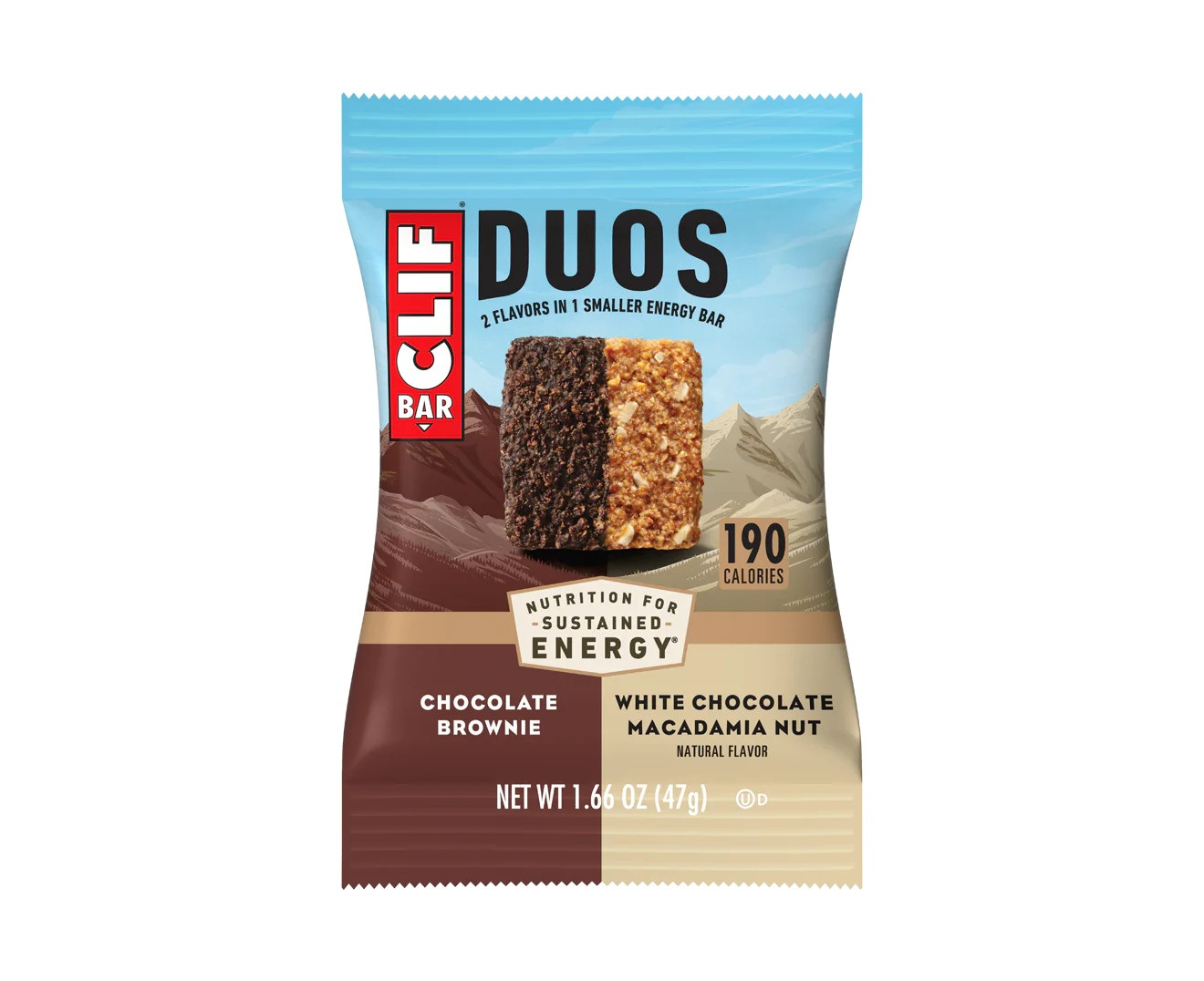 Clif Duos Brownie & Macadamia Nut Energy Bars
