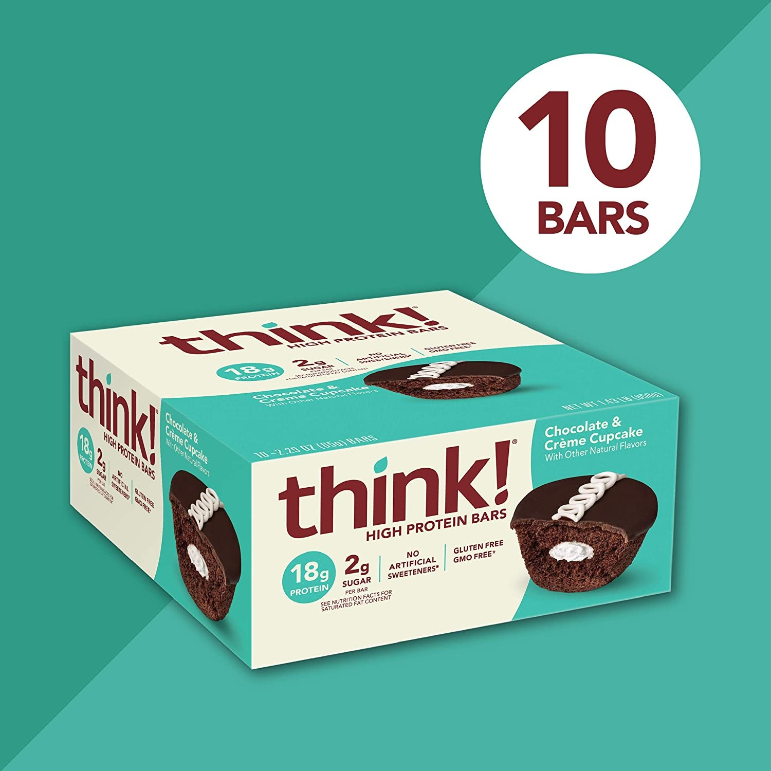think! High Protein Chocolate & Crème Cupcake Bars
