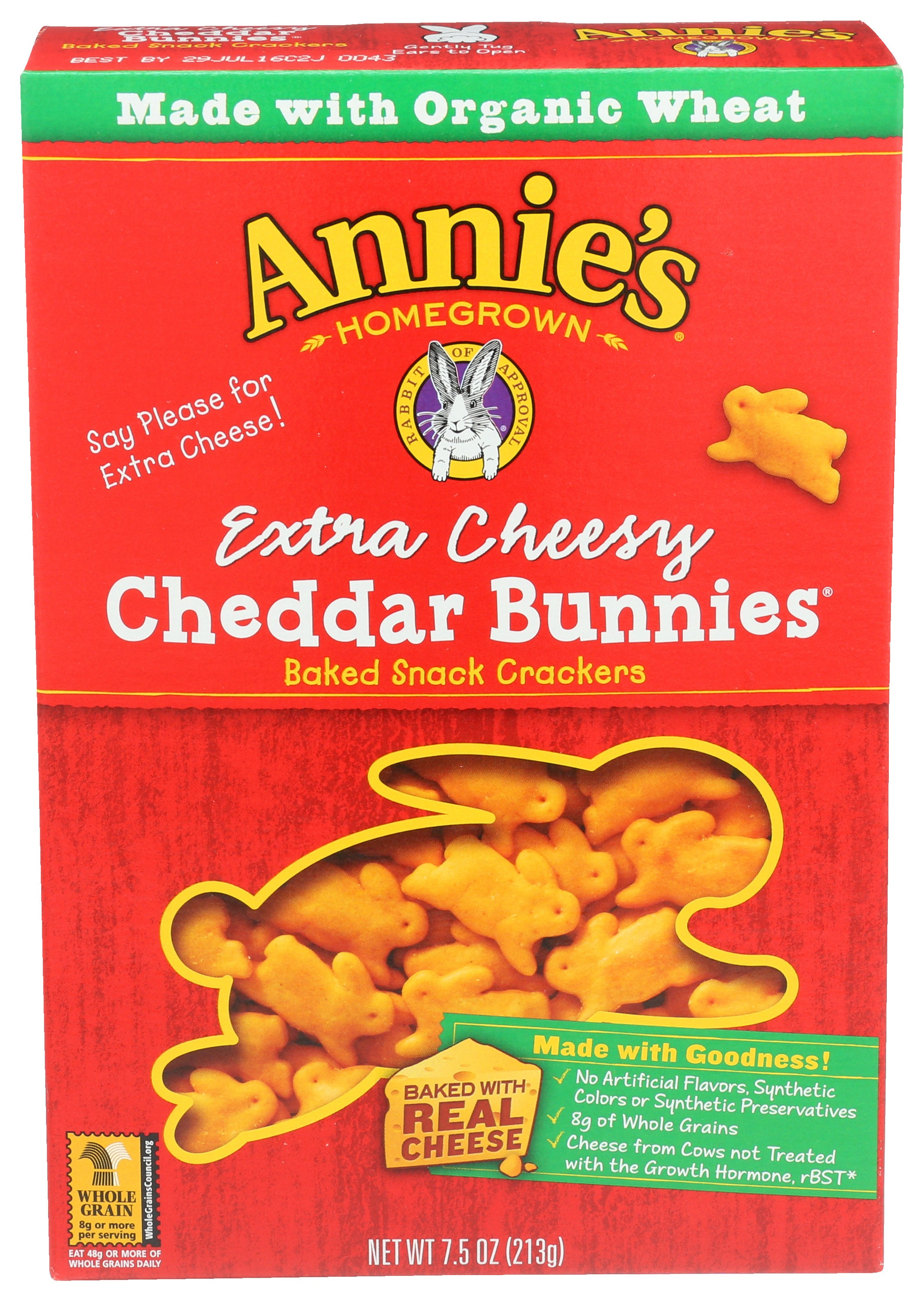 Annie's Homegrown Extra Cheesy Cheddar Bunnies