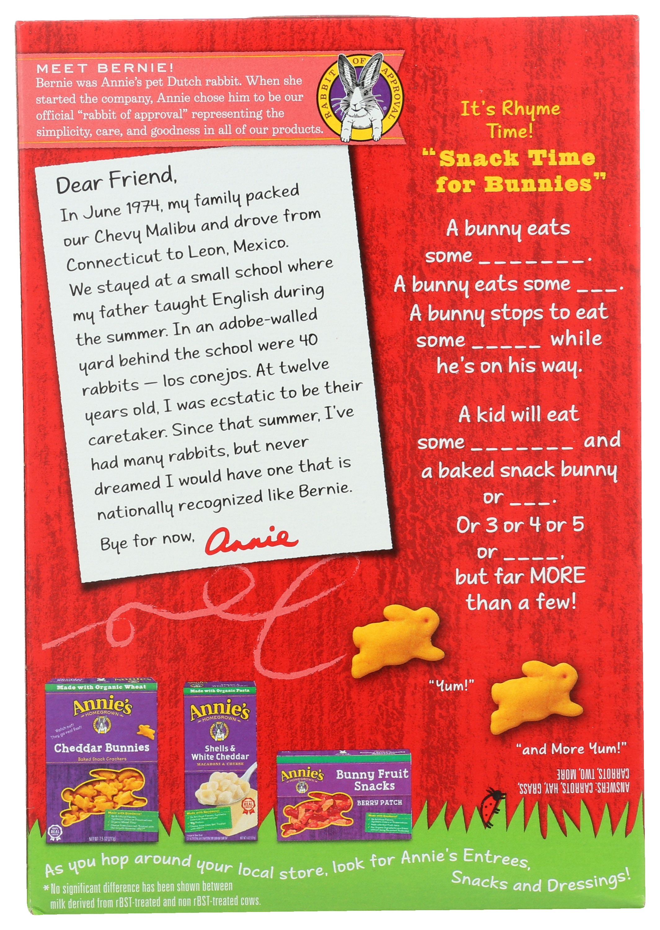 Annie's Homegrown Extra Cheesy Cheddar Bunnies