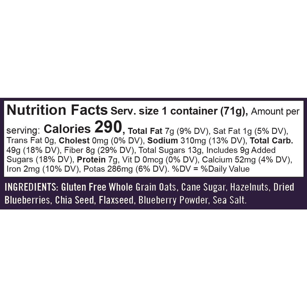 Bob's Red Mill Gluten Free Blueberry Hazelnut Oatmeal Cup