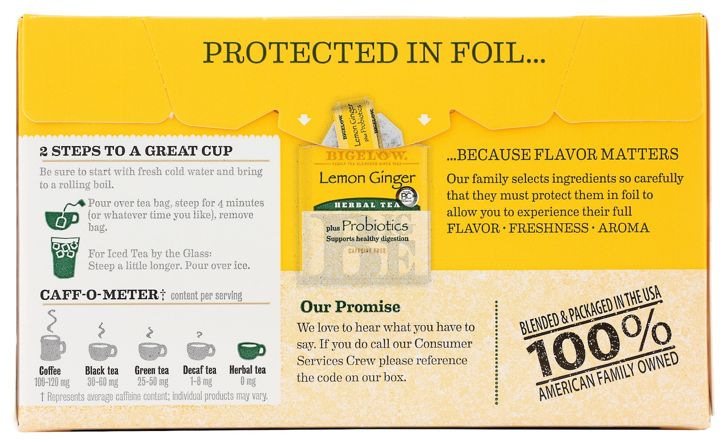 Bigelow Lemon Ginger Tea with Probiotics