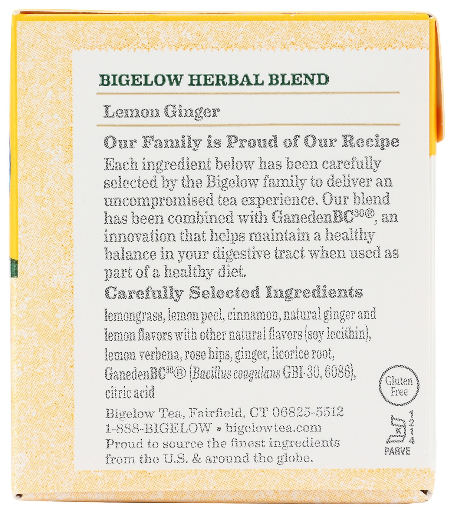 Bigelow Lemon Ginger Tea with Probiotics