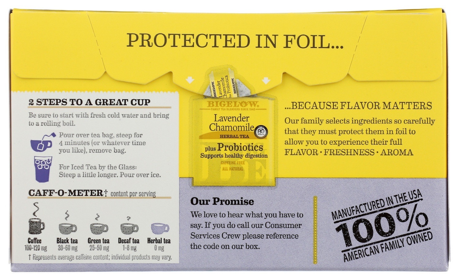 Bigelow Chamomile & Lavender Tea Plus Probiotics