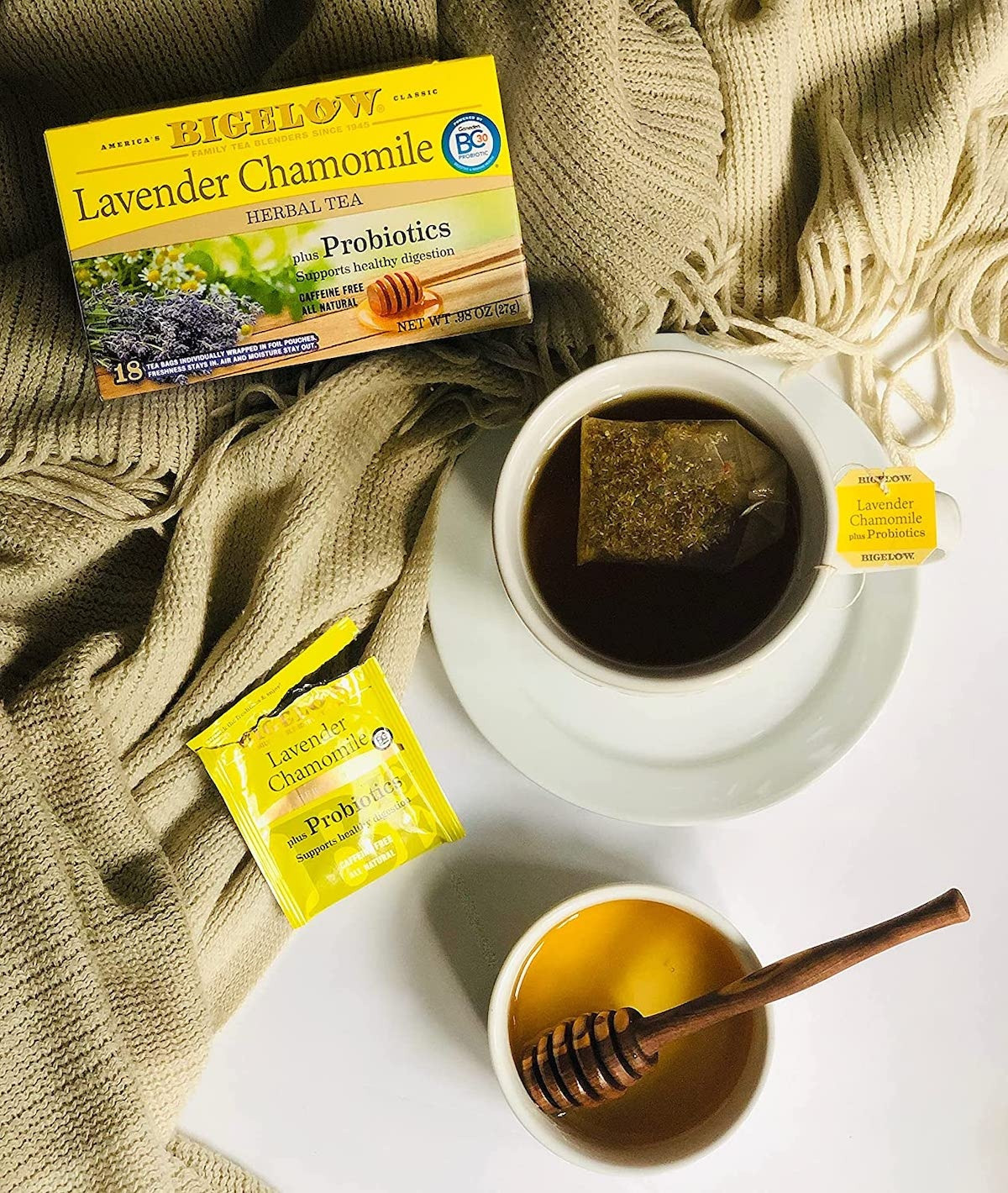 Bigelow Chamomile & Lavender Tea Plus Probiotics