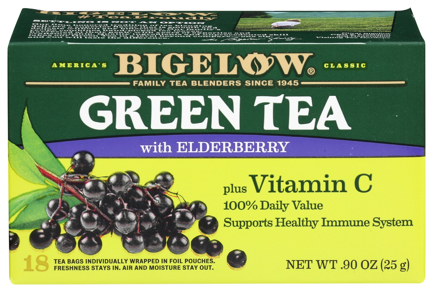 Bigelow Green Tea with Elderberry Plus Vitamin C