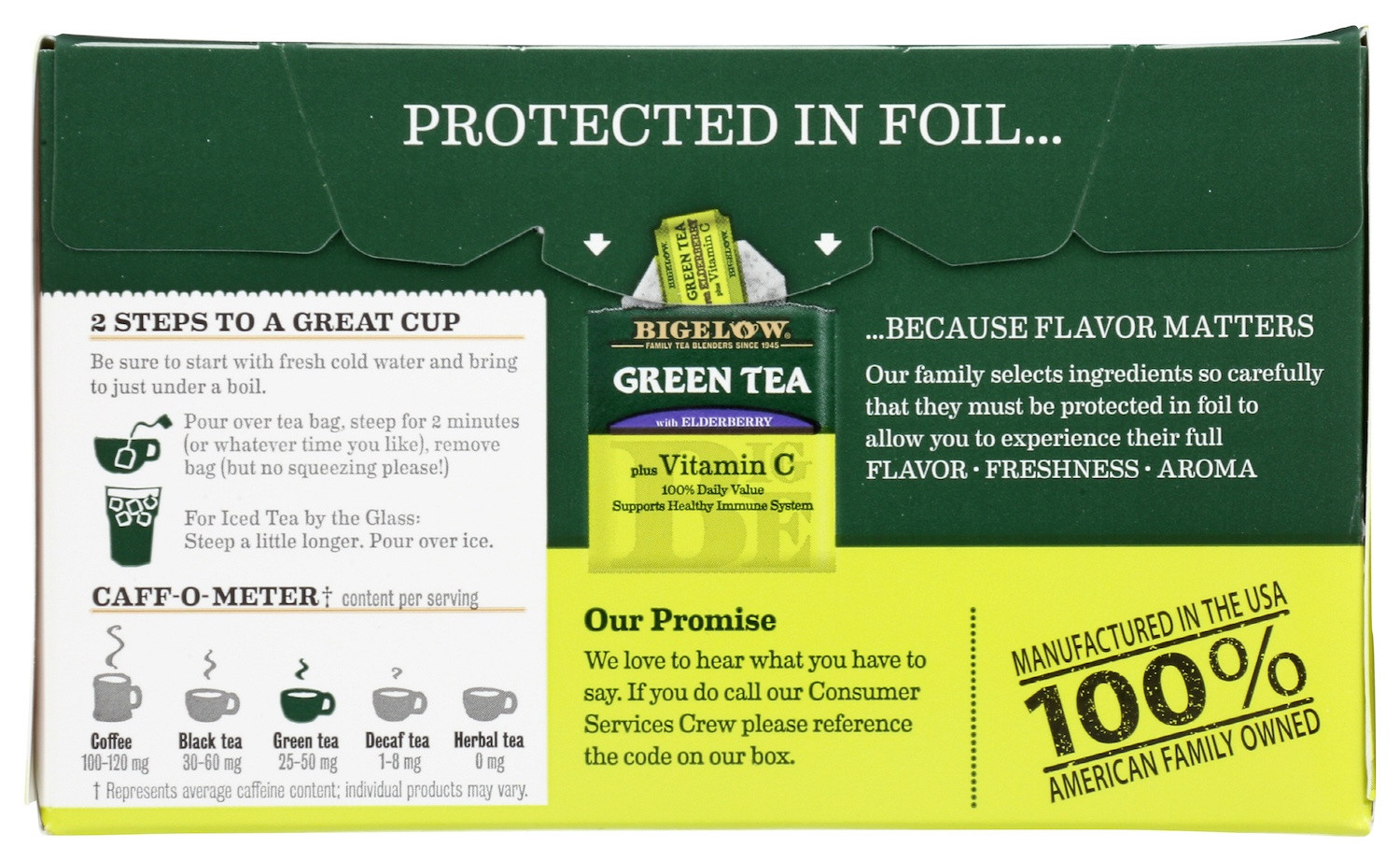 Bigelow Green Tea with Elderberry Plus Vitamin C