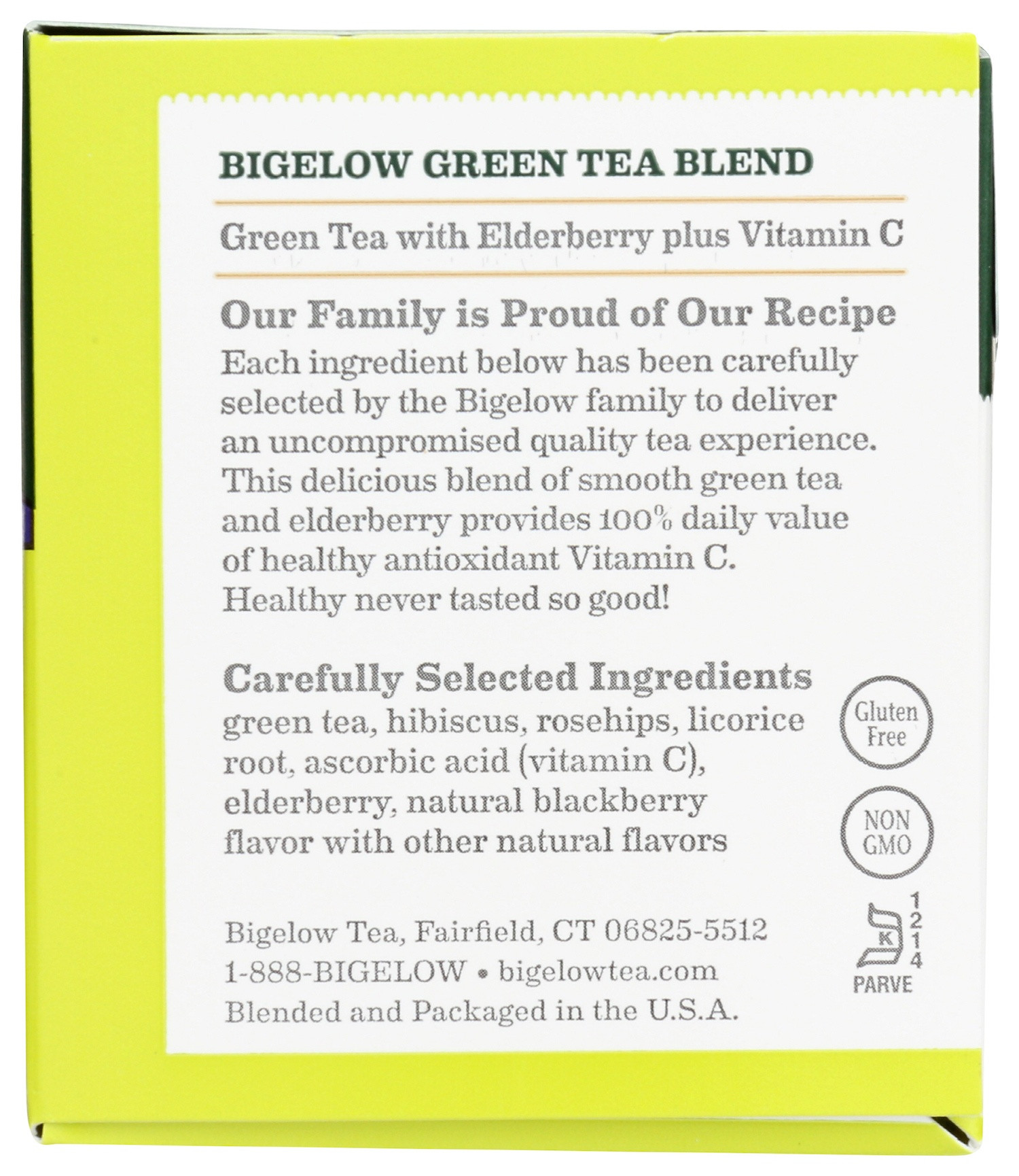 Bigelow Green Tea with Elderberry Plus Vitamin C