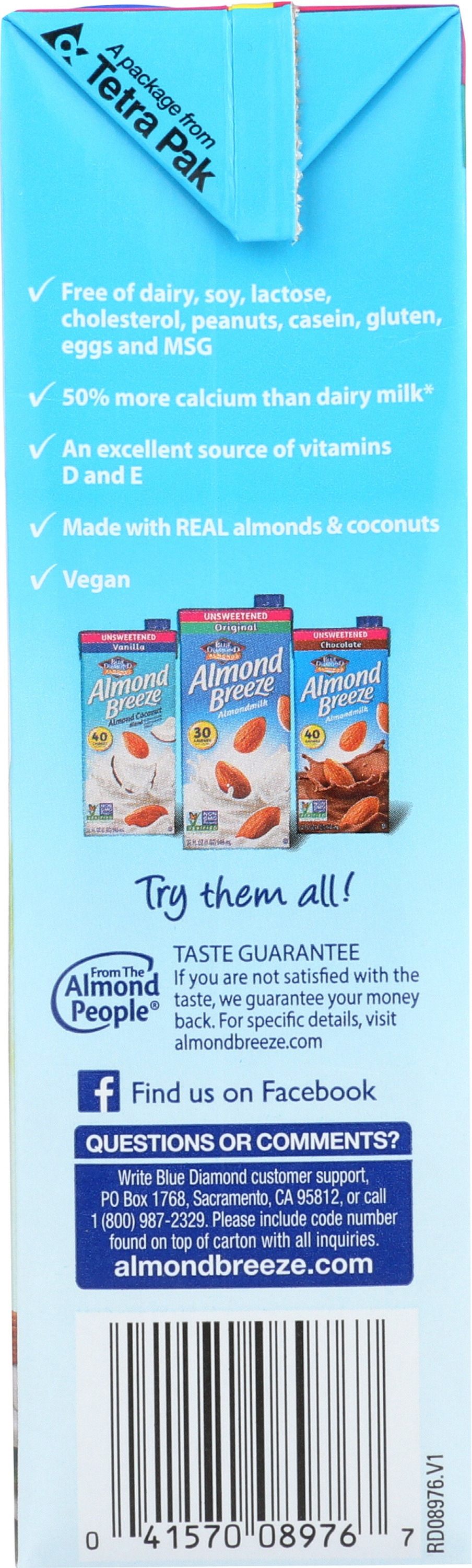 Almond Breeze Unsweetened Almond Coconut Blend