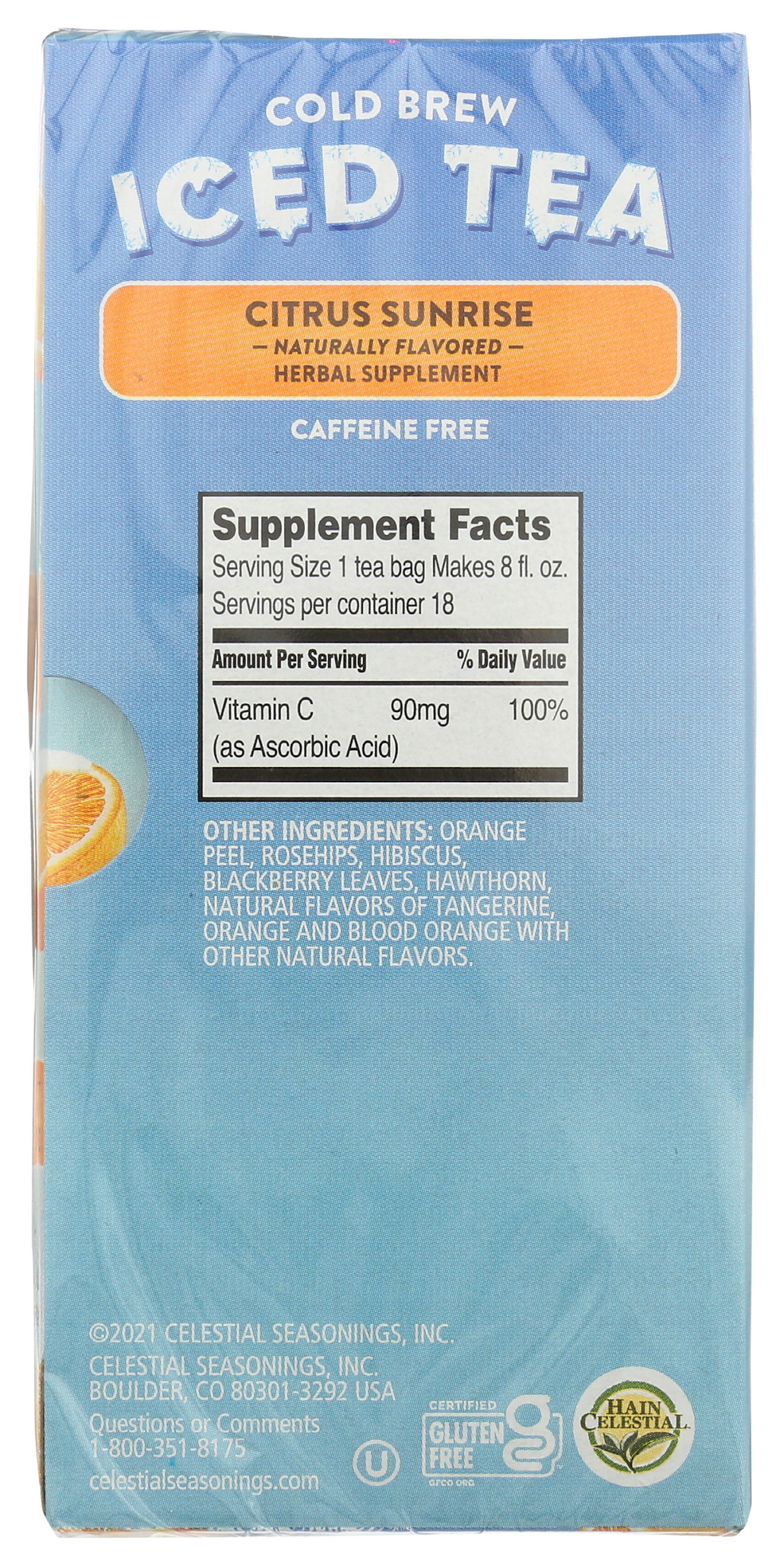 Celestial Seasonings Cold Brew Iced Tea Citrus Sunrise