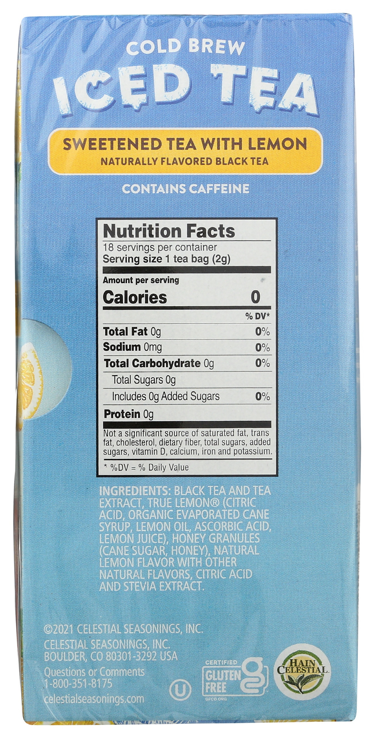 Celestial Seasonings Cold Brew Sweet Tea with Lemon