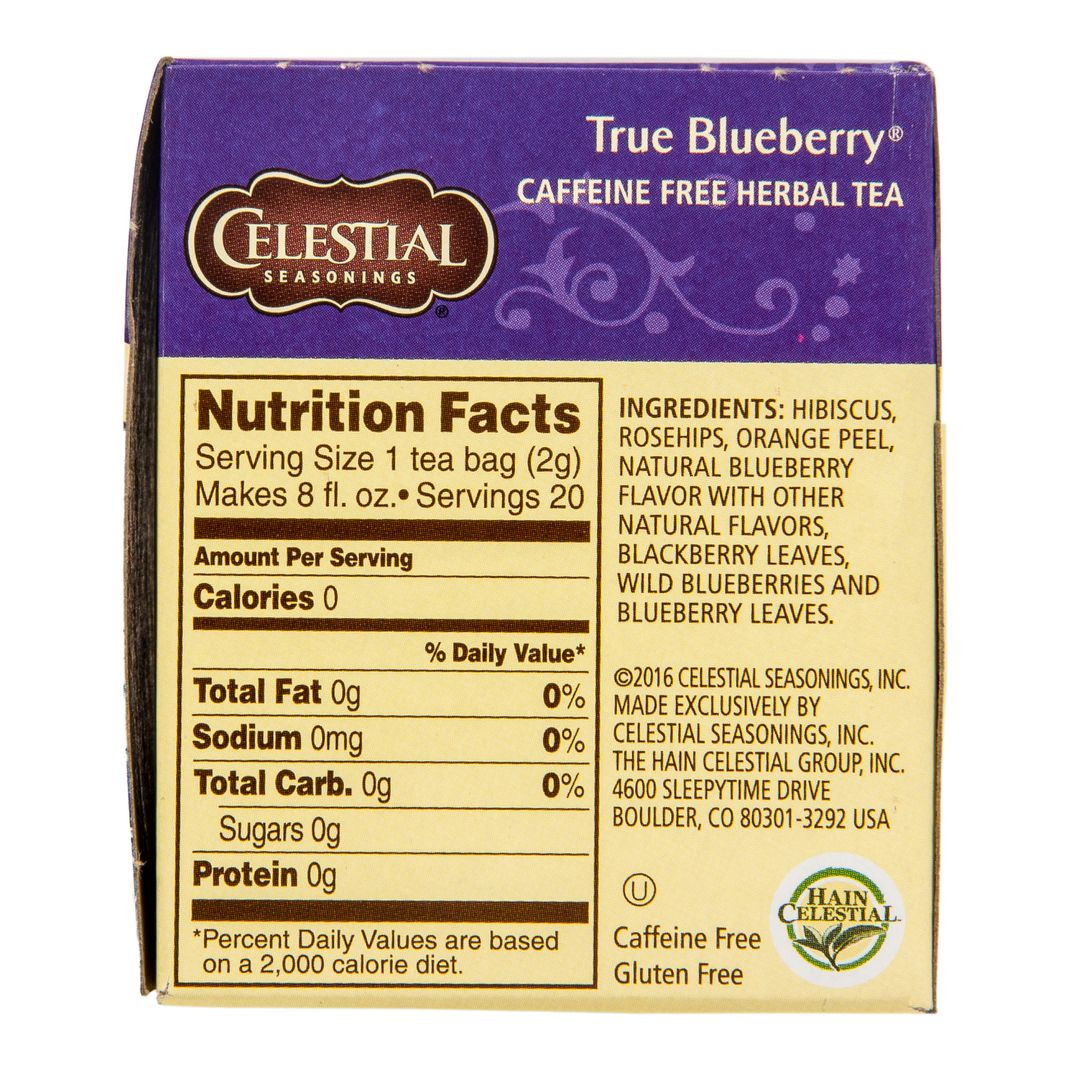 Celestial Seasonings True Blueberry Herbal Tea