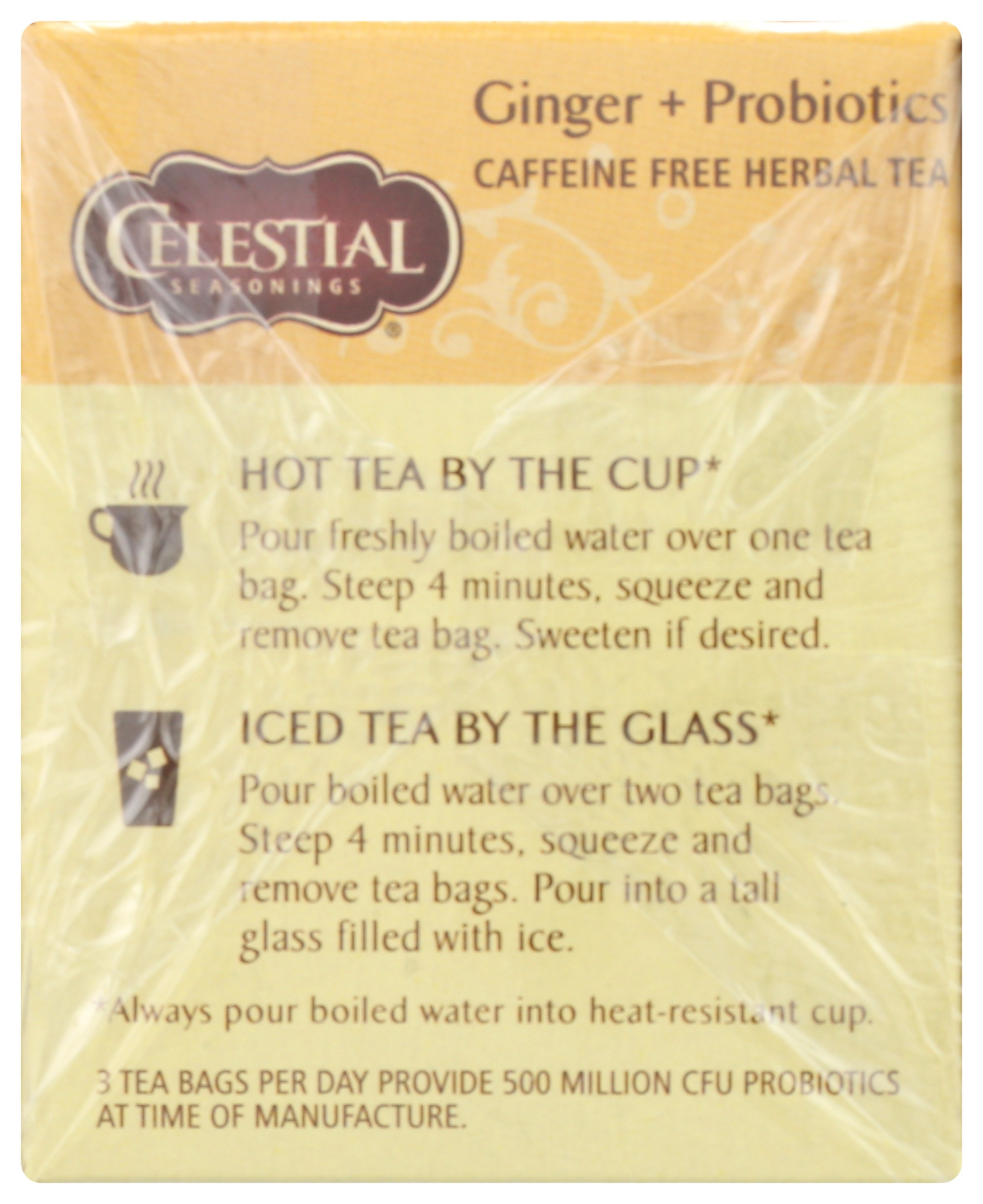 Celestial Seasonings Ginger + Probiotics Herbal Tea