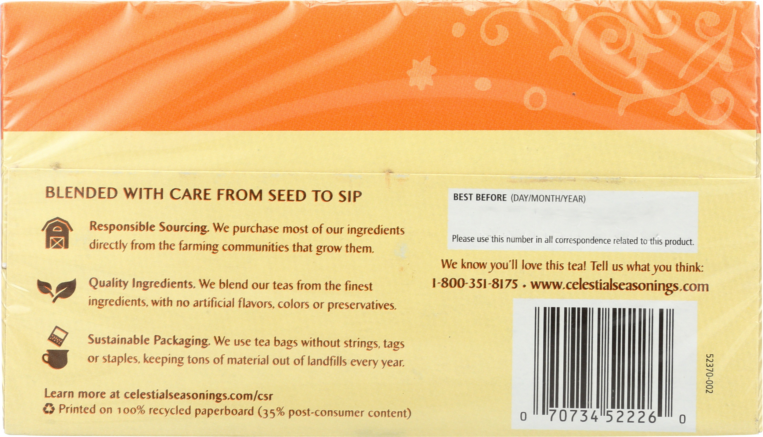 Celestial Seasonings Sleepytime Peach Herbal Tea