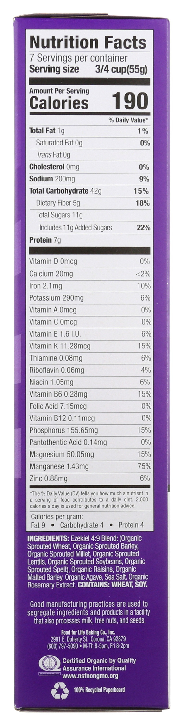 Ezekiel 4:9 Raisin Flake Cereal