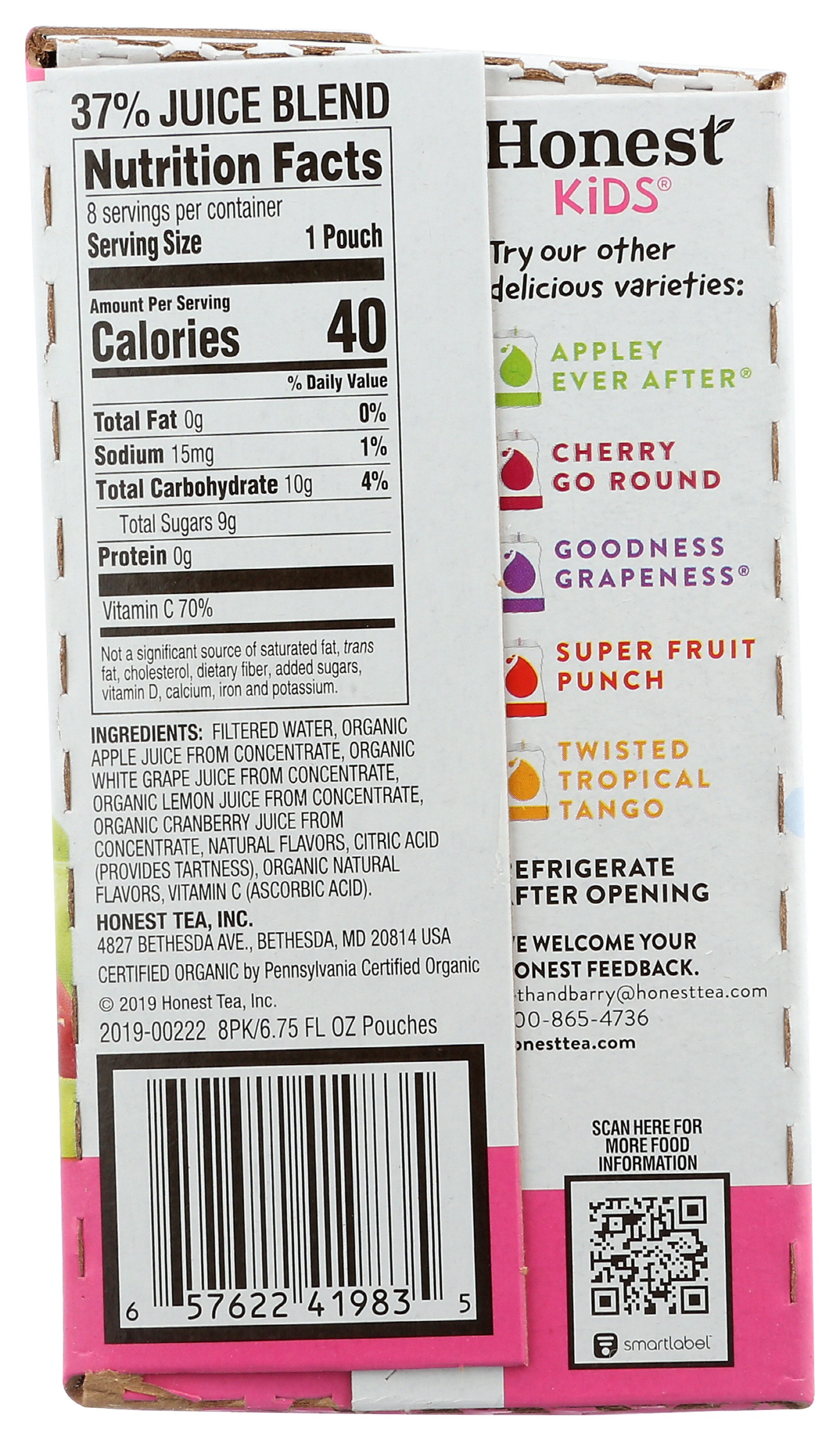 Honest Kids Berry Good Lemonade Kids Juice Drink