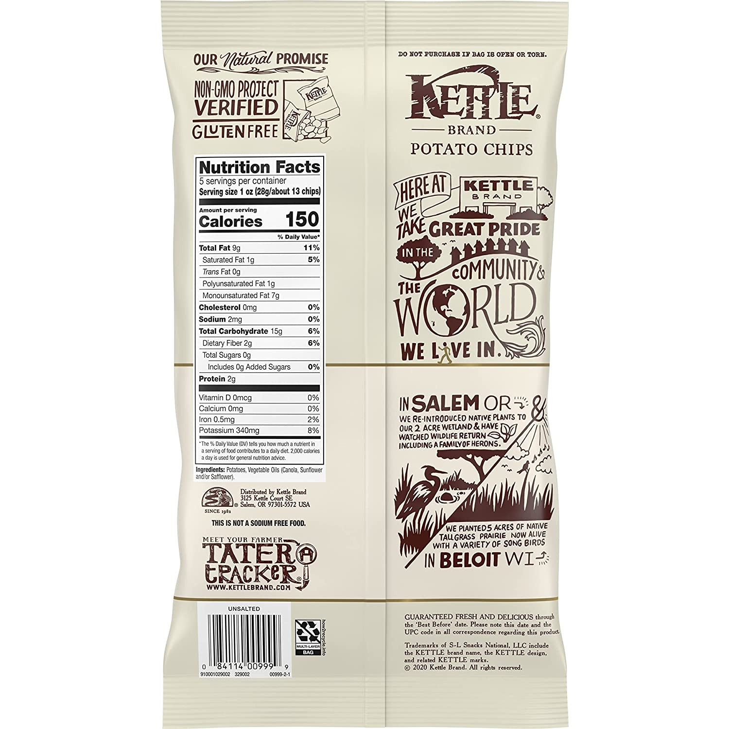 Kettle Brand Unsalted Potato Chips
