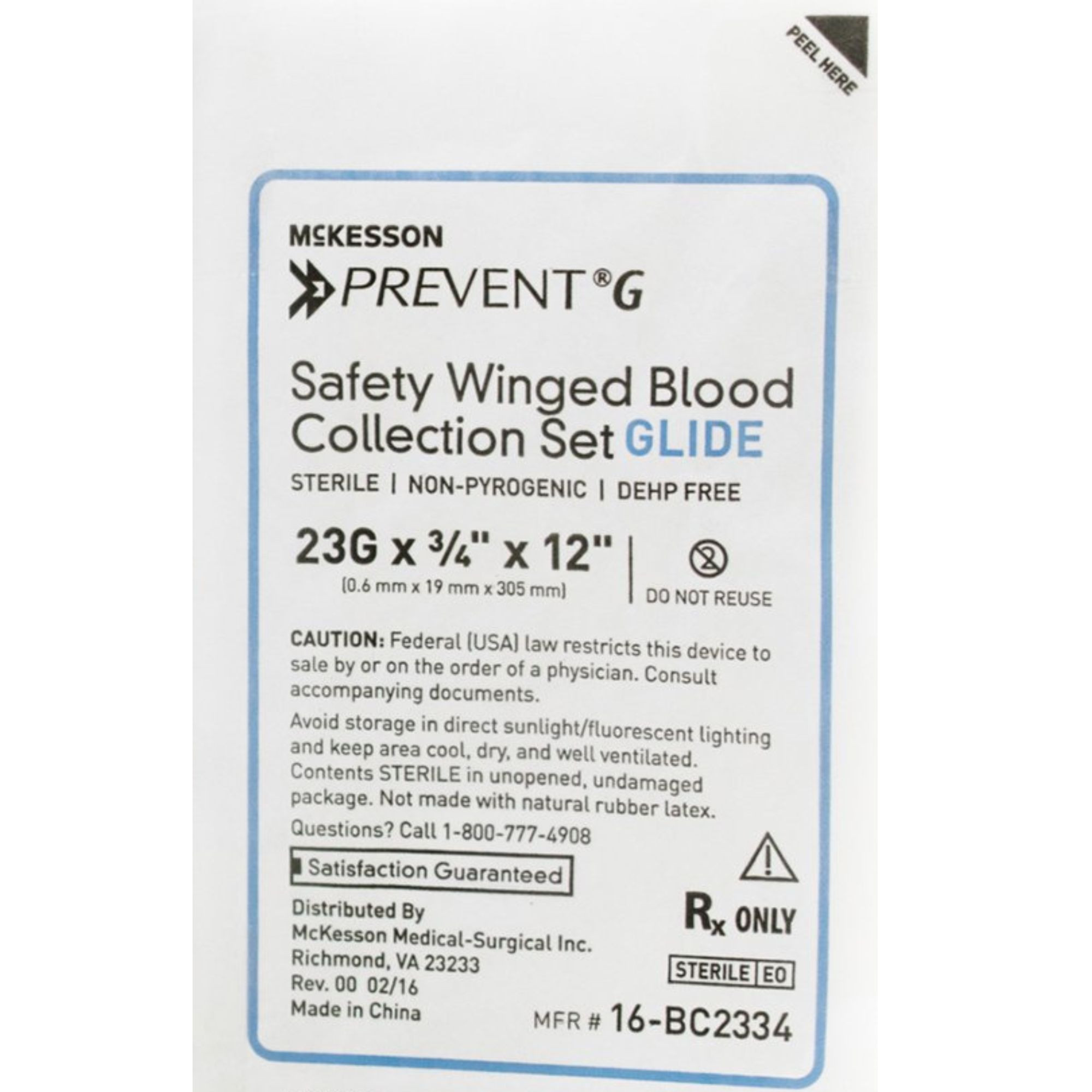 McKesson Prevent G Blood Collection Set