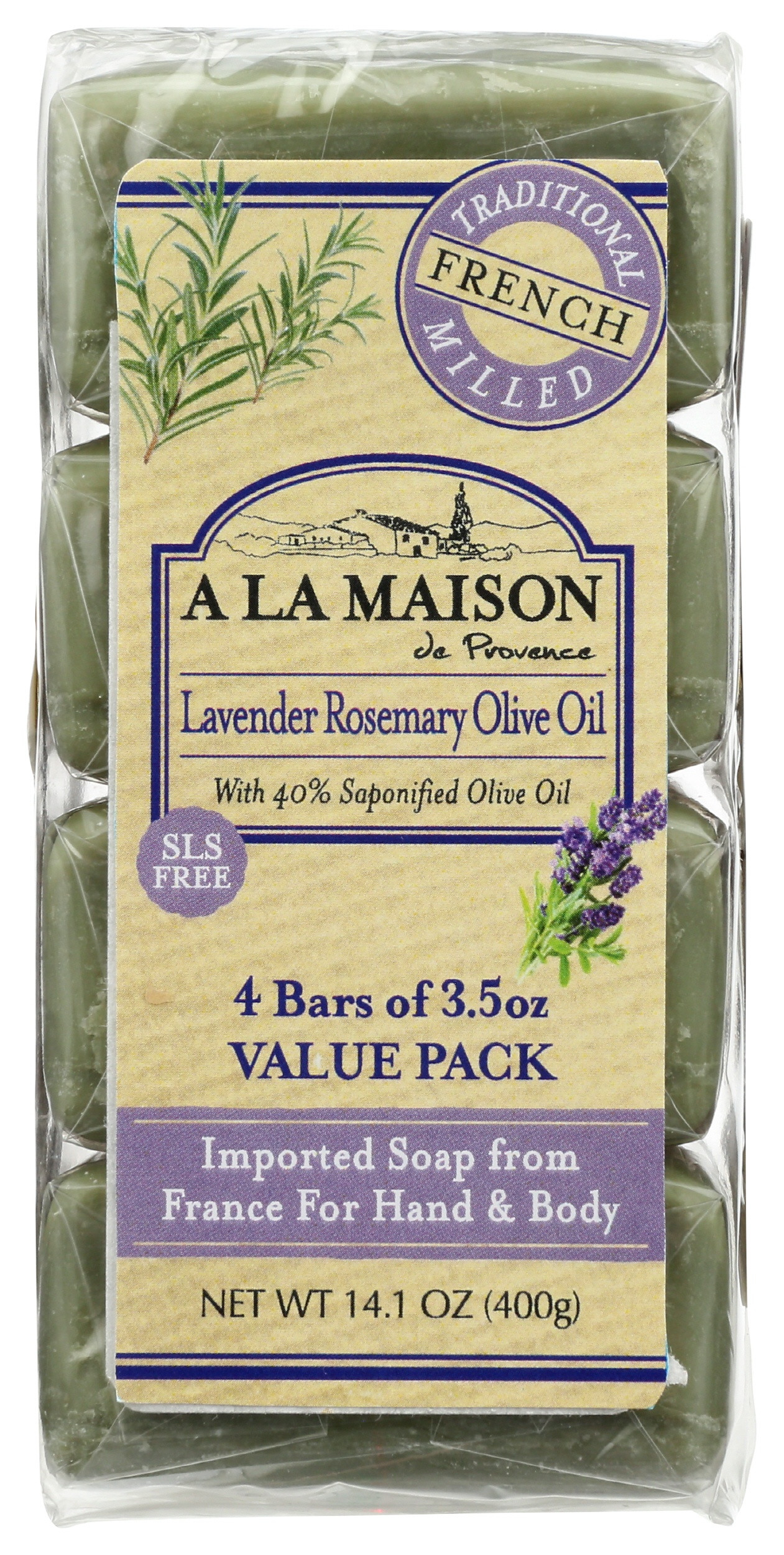 A la Maison de Provence Lavender Rosemary Soap
