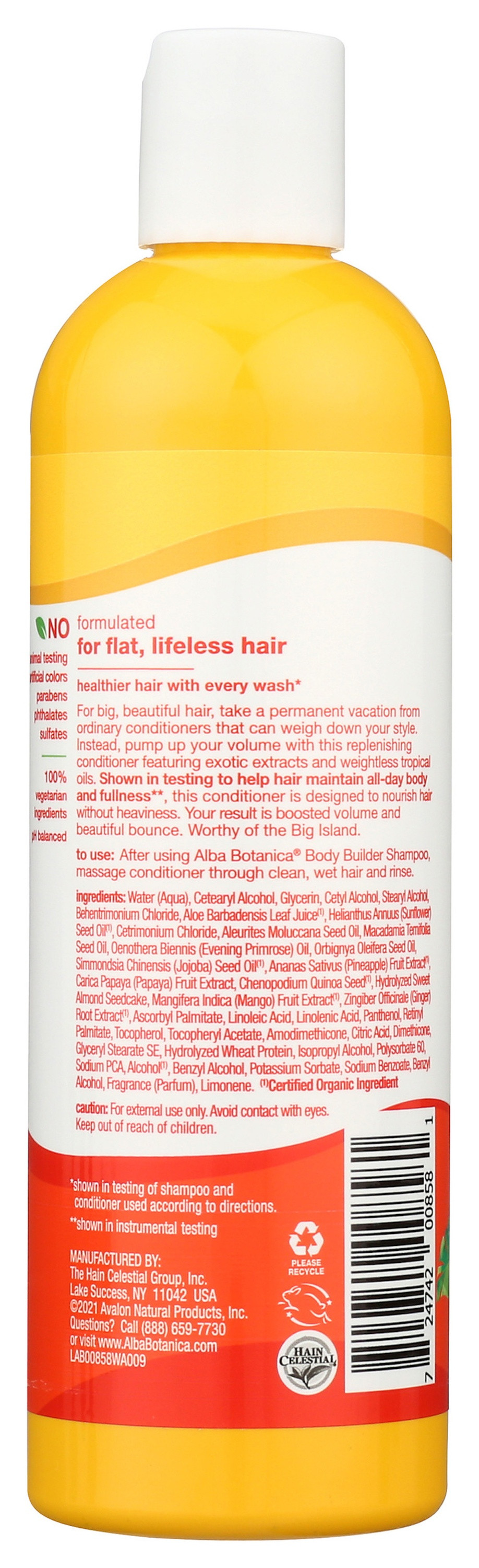 Alba Botanica Body Builder Conditioner, Mango