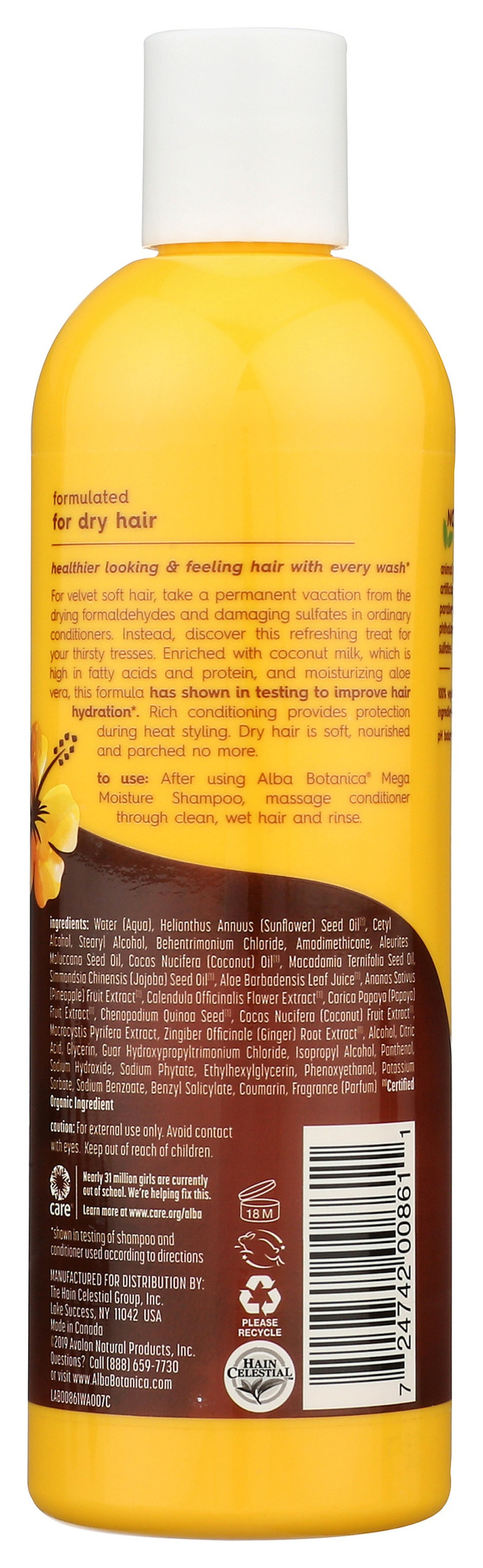 Alba Botanica Moisture Conditioner, Coconut Milk