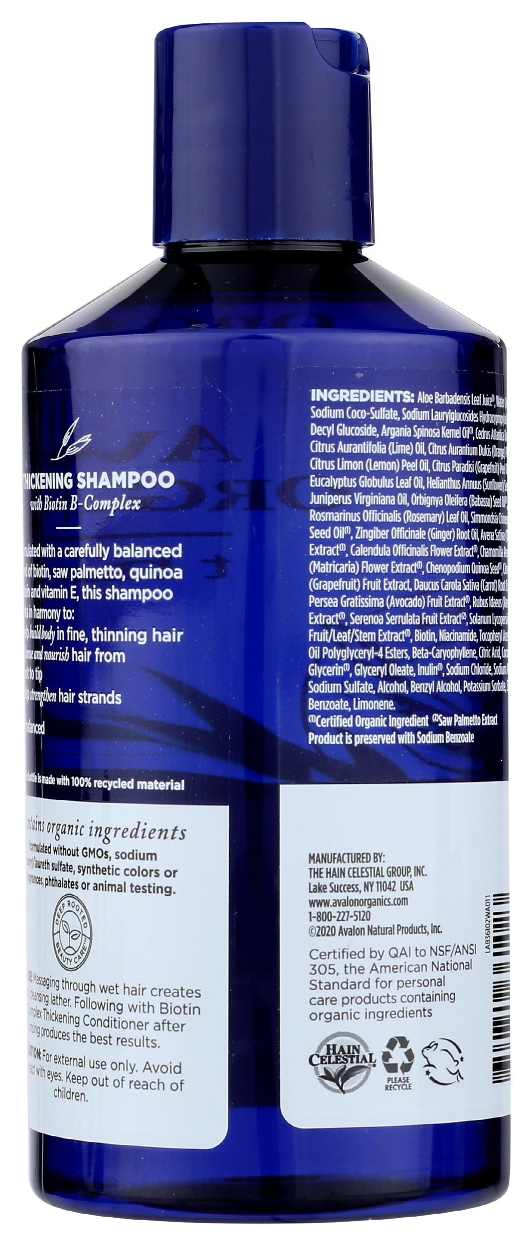 Avalon Organics Thickening Biotin B-Complex Shampoo