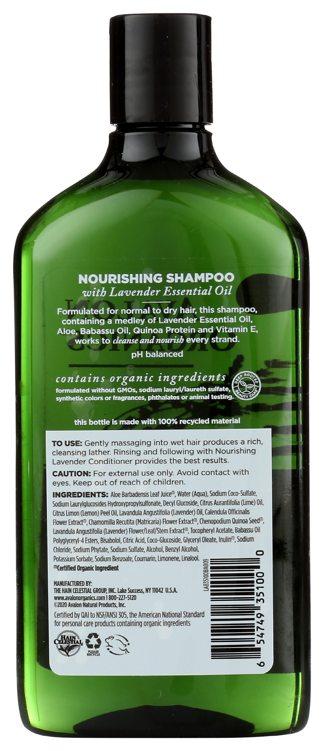 Avalon Organics Nourishing Lavender Shampoo